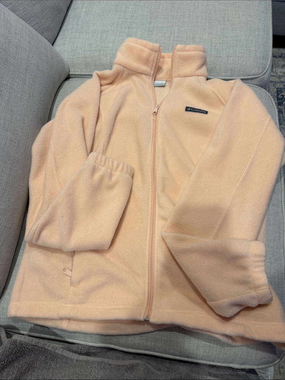 Columbia Light Peach Fleece Full-Zip Jacket